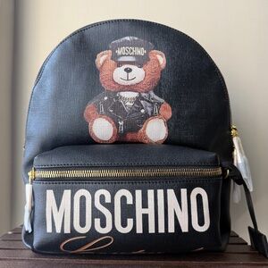 New Moschino Teddy Bear Backpack black medium